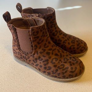 Toddler girls cheetah ankle boots